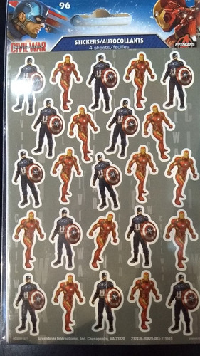 Stickers Civil War Iron Man Capit America Calco Autoad Rdf1