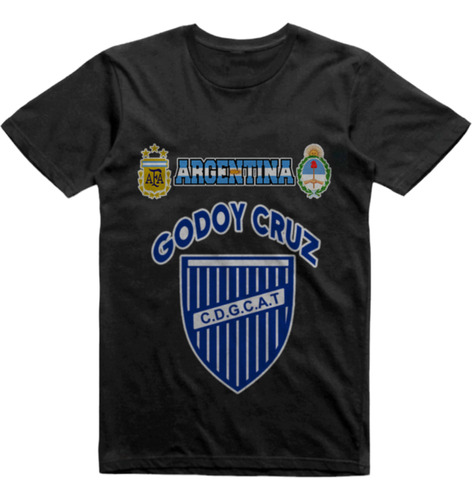 Remera Algodon Negra Godoy Cruz Tomba Mendoza