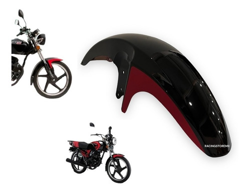 Salpicadera Delantera Negro Rojo Italika Ft125 Sport