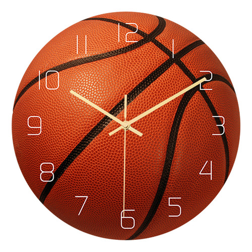 Reloj De Pared Con Diseño De Baloncesto, Para Colgar, Deport