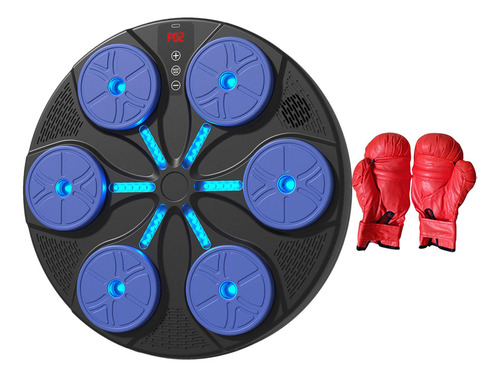 Máquina De Boxeo Musical, Entrenador Guantes Adultos Azules