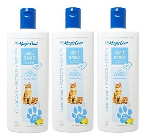 (3 Pack) Escudo De Cuatro Patas Gato Mágico Tearless Shampoo