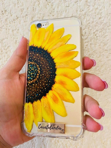 Funda Pintada En Acrilico De Flores Modelos iPhone (Reacondicionado)