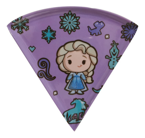 Platos Pizza Frozen Kids 10 Piezas Melamina Reutilizables
