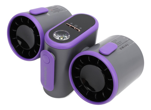 Ventilador Portátil De Doble Cabezal, Cintura, 3 Velocidades