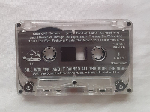 Bill Wolfer And It Rained All Through The Night Cassette 