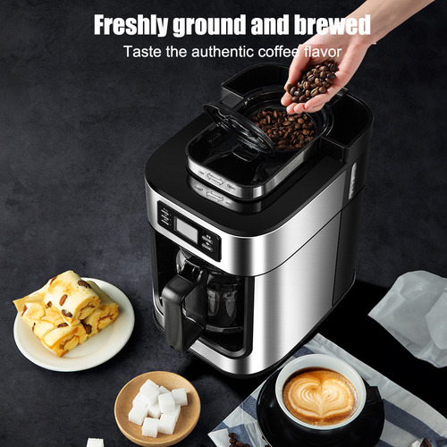 Cafetera Programable Con Temporizador, Molinillo, 2-8 Tazas,
