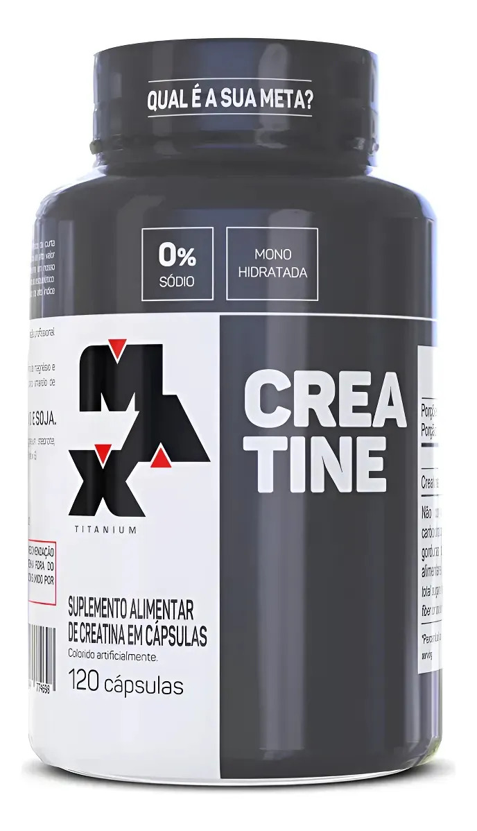 Suplemento Em Cápsulas Max Titanium Creatina Pote 120 Caps
