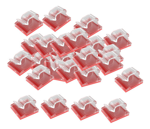 50 Piezas De Clips Para Cables Que Mantienen Transparente