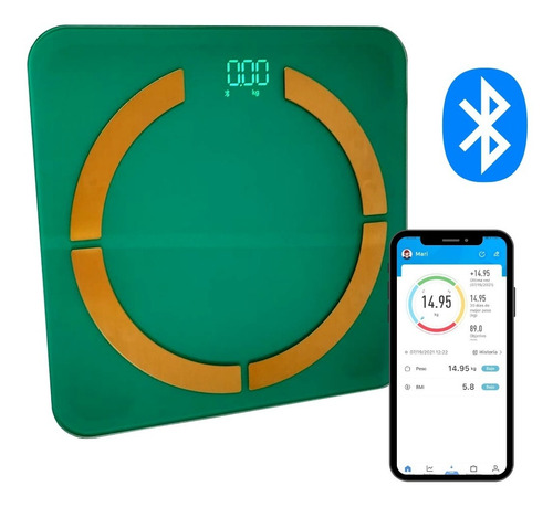 Bascula Bluetooth Analizadora Corporal De Baño Vida Digna
