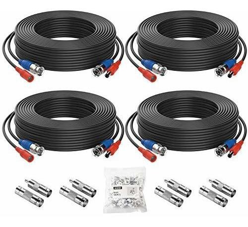 Zosi 4 Pack 60feet 18m 4k 8mp 5mp 1080p All-in-one Cctv Cabl