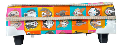 Cama Box Conjugada Pet Para Cachorros E Gatos 45x58x27 Cm Cor Colorido