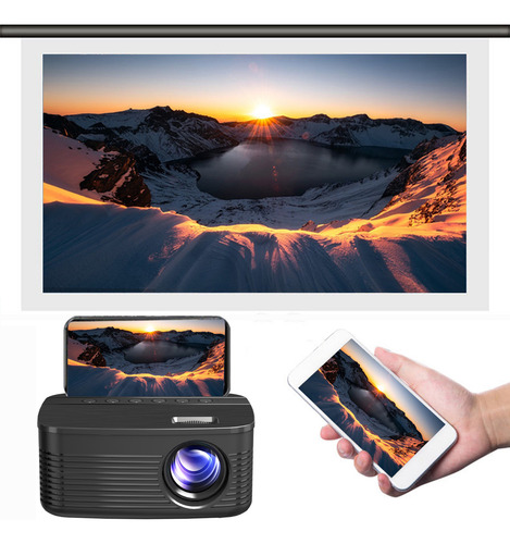 Un Mini Proyector Led Hd Portátil Para El Hogar De 100 Pulga