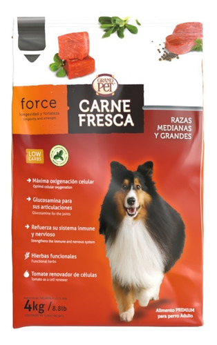 Alimento Carne Fresca Force Para Perro Adulto  4kg