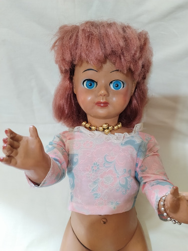 Antigua Muñeca Con Ojos Movibles En Buen Estado (Usado)