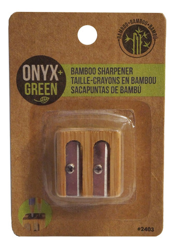Onyx Verde Doble Sacapunta Metal Bambu 2403