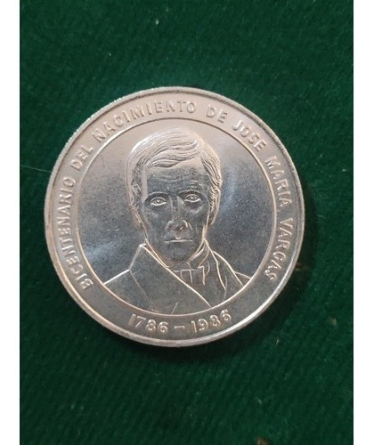 Moneda De Plata Conmemorativa 100 Bs .1975 José María Vargas