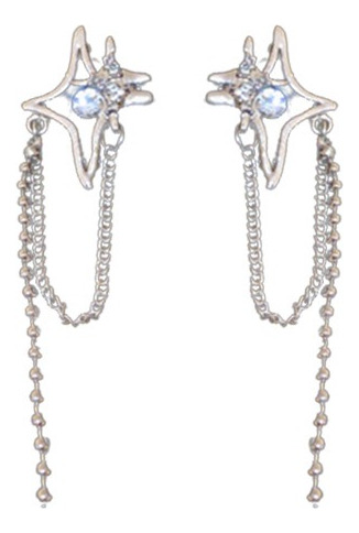 Pendientes Colgantes Con Forma De Estrella De Strass Con Bor