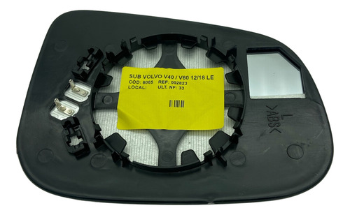 Lente Com Base Retrovisor Volvo V40/v60 Esquerdo/motorista