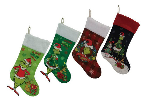 Adornos Navideños Calcetín Navideño Grinch