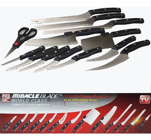 Set De Cuchillos X 13 Piezas Miracle Blade Corte Profesional