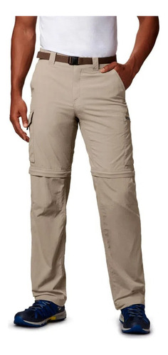 Pantalones Columbia Hombre Silver Ridge Convertible Beige