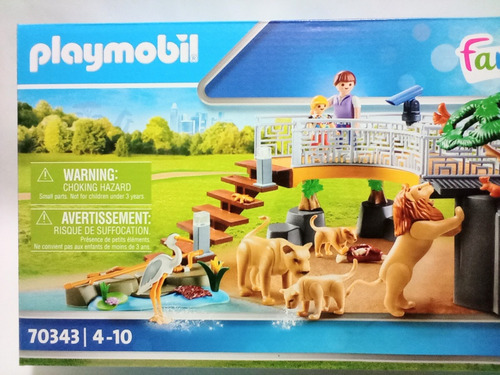 Playmobil Zoo Familia De Leones Set 70343 Geobra 2020 61 Pzs (Usado)