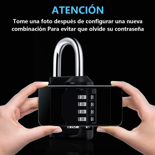 - 2pcs Candado De Combinación De 4 Dígitos, Candado Por
