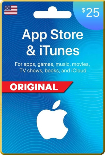 Tarjeta Itunes 25 Dólares App Store Código Original Digital