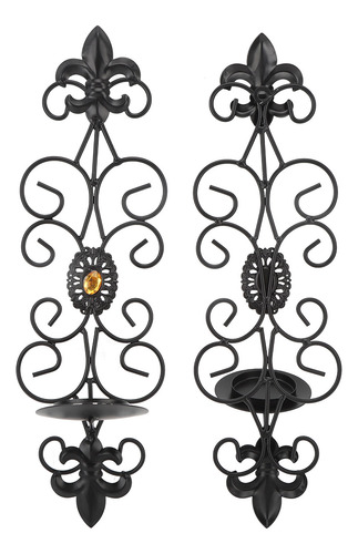 Candelabro De Pared Retro Con Incrustaciones De Diamantes