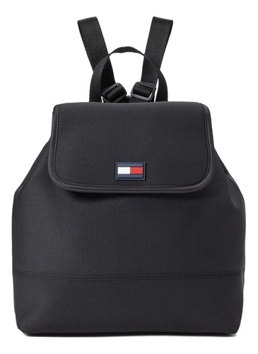 Tommy Hilfiger Ricky Ii Flap Mochila Neoprene Negra Única