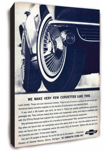 Cuadro Vintage De Publicidad Antigua Chevrolet - Y Mucho Mas