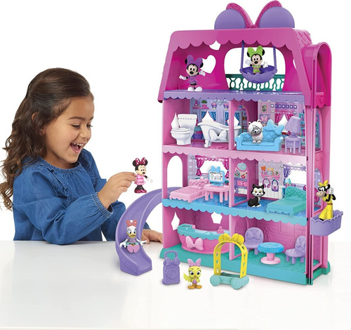 Imagen 2 de 6 de Disney Minnie Mouse Bow-tel Hotel House Casa Con Accesorios