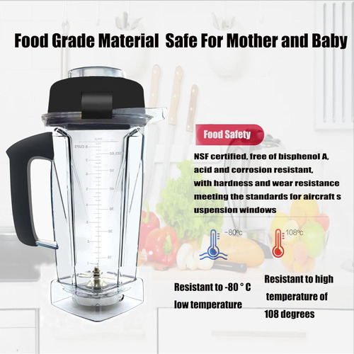 Para Vitamix Licuadora Jarra 64oz, Reemplaza 5200 5000 65...