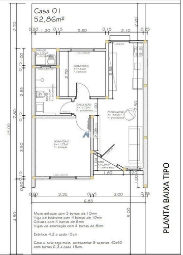 Imagem 9 de 11 de Casa Com 2 Dormitórios À Venda, 52 M² Por R$ 169.000,00 - Campo Grande - Estância Velha/rs - Ca3178