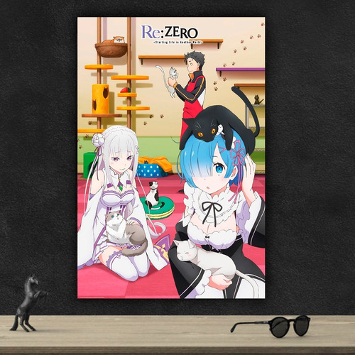 Poster  Tipo Cartelera Re:zero Anime 90x60cm