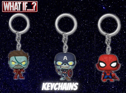 Imagen 2 de 3 de Capitan America Zombie What If Keychain - Funko Pop - Marvel