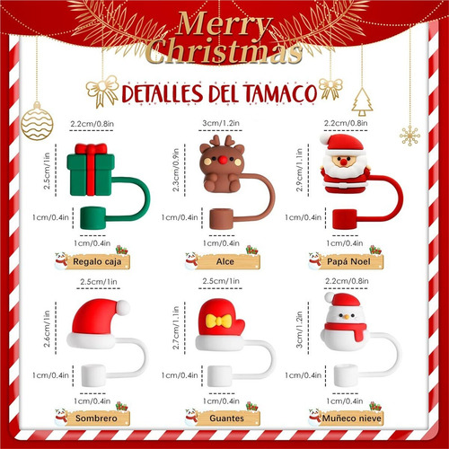Paquete 6 Fundas Reutilizables Para Pajitas A Prueba Polvo