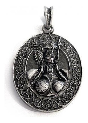 Valkyrie Amuleto Em Prata 925 Envelhecida Banhado