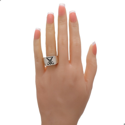 Imagem 4 de 5 de Anel Lucifer Sigilo Prata 925 Fabricação Própria - 11064901