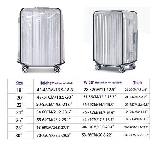 Funda De Equipaje Transparente Para Carrito, Funda Protector