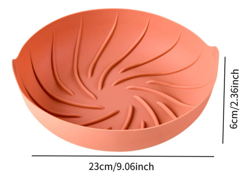 Revestimiento De Silicona Para Freidora De Aire Cesta L Rojo