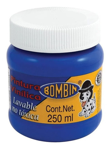 Pintura Vinilica Bombin 250 Ml Azul