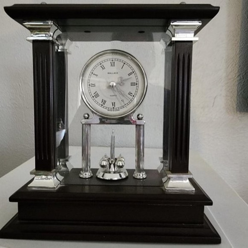 Reloj De Mesa Wallace Silversmith Mahoney Carriage Mantle 