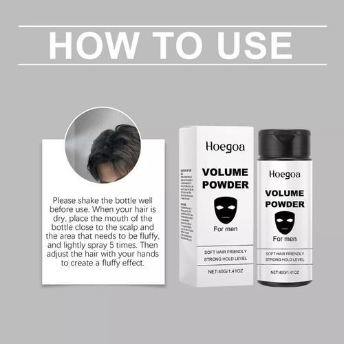 Polvo Para Peinar El Cabello Blackmask Products, Polvo Volum