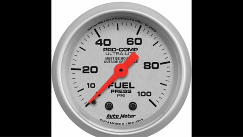 Relog Autometer Presion De Gasolina 100psi  Edelbrock Holley