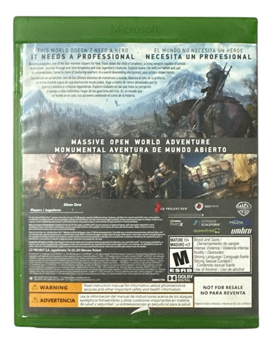 The Witcher 3: Wild Hunt Xbox One (Usado)