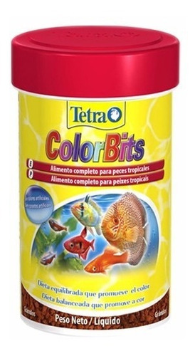 Imagem 2 de 2 de Ração Para Peixes Tetra Color Bits Gránulos 300g Discus