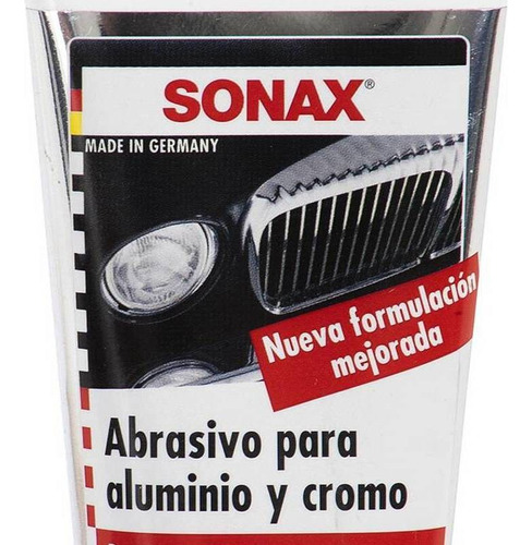 Pasta Pulir Cromo, Aluminio Y Metales Decorativos Auto Sonax Blanco
