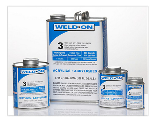 Weld On 3 Con Aplicador 118 Ml Pegamento Para Acrílico